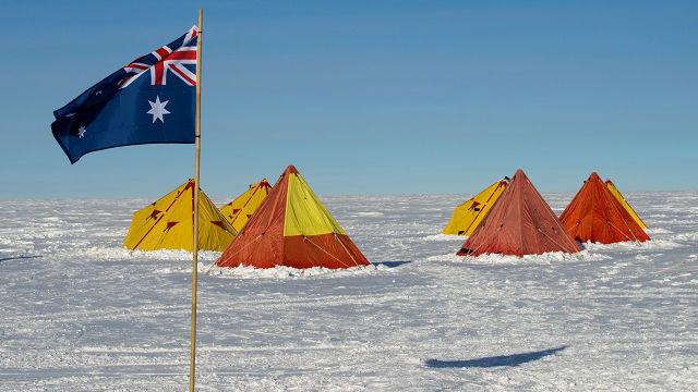 Australian Flag in Antarctica
