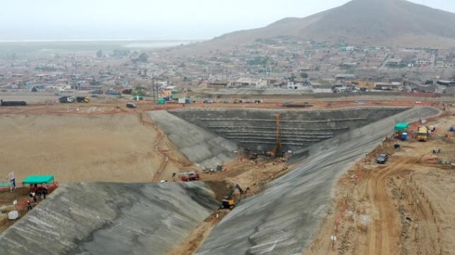 Earthworks under way for Chancay Port's access tunnel, 2020 (Gobierno de Peru / MTC)