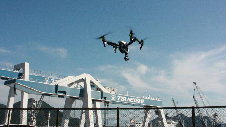 Drone at Shipbuilding Facility