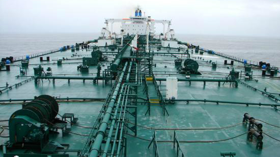 Oil tanker deck