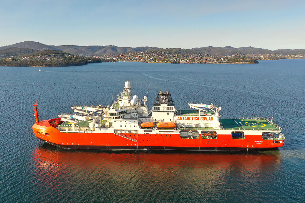 Nuyina in Hobart (AAD file image)