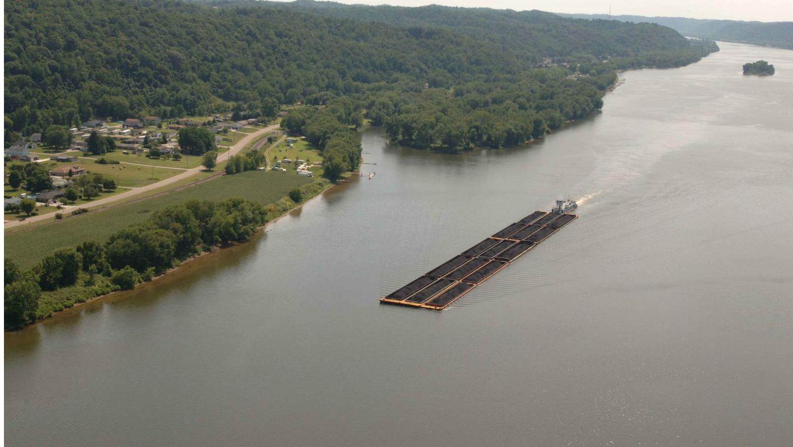 Barge on Ohio River