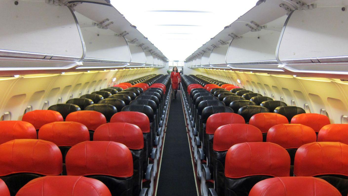 inside an AirAsia plane 