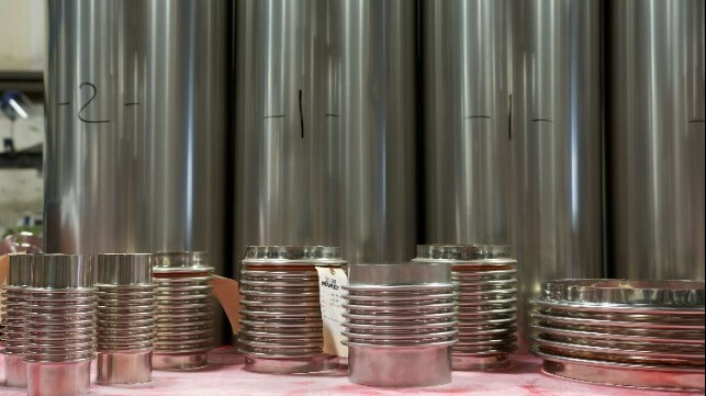 Bellows in Process of Becoming Exhaust Expansion Joints