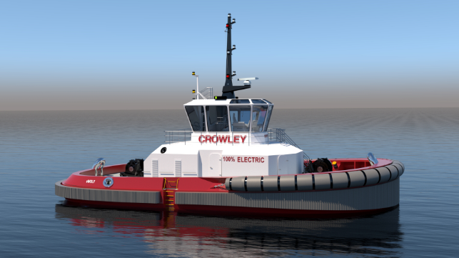 Crowley Maritime Corporation's fully electric eWolf tug Image credit: Crowley Engineering Services