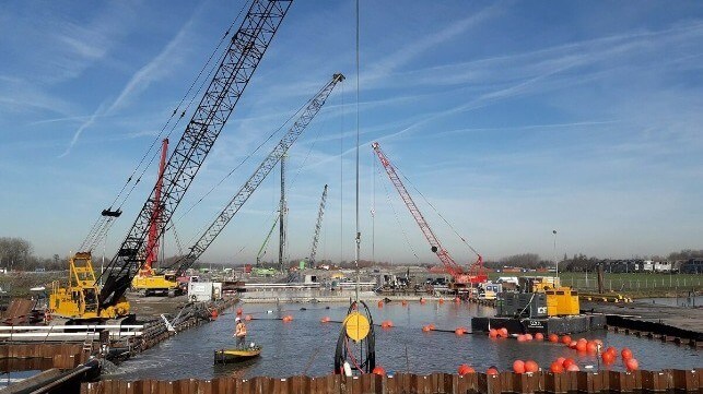 Tunneling project using a DOP200 submersible dredge pump