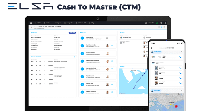 ASP Ships adopta la plataforma digital eLSA para Cash to Master 1 ELSA ctm