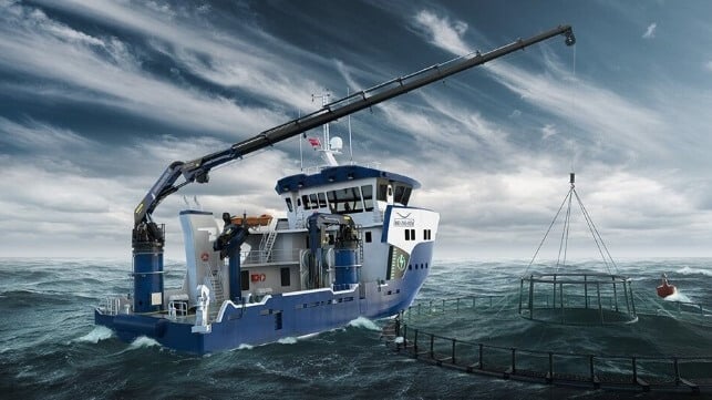 The PFM 2100 combines outreach, precision, and strength and provides a versatile solution. © PALFINGER MARINE