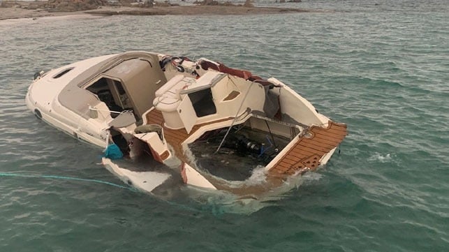 wrecked drug smuggling boat