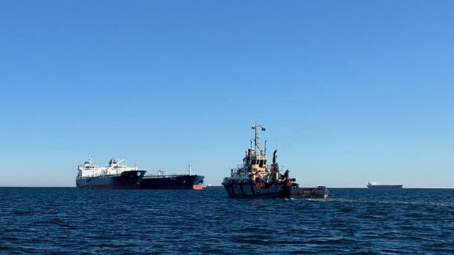 tankers anchored off Denmark