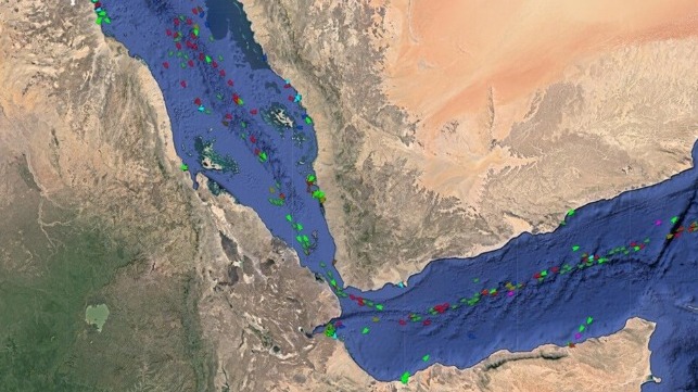 Maritime traffic in the Red Sea has declined as owners divert their vessels around the Cape of Good Hope (File image courtesy Pole Star)