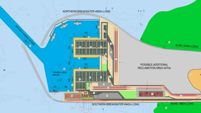 Diagram of proposed Vadhavan port complex