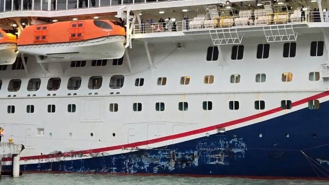 Carnival Magic pier damage