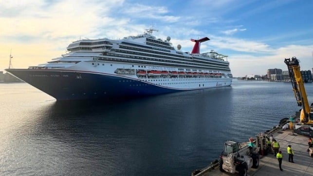 Cruise ship arriving Norfolk, Virginia