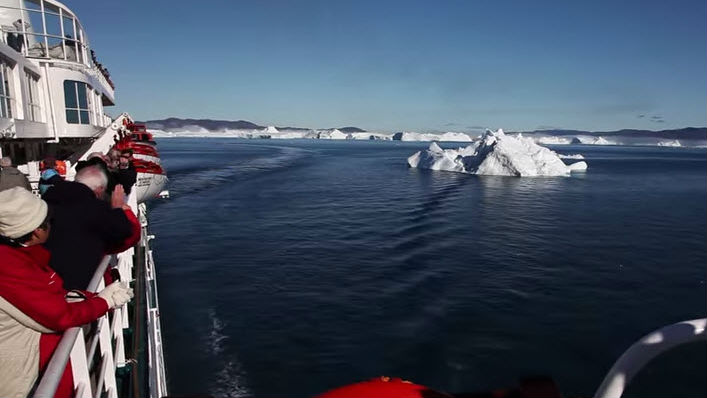 cruise ship in Greenland