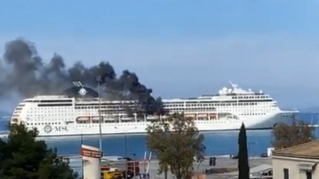 fire on cruise ship