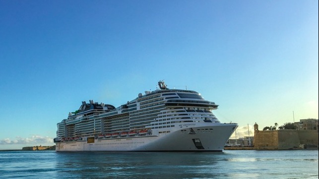 first international cruise ship port call since the outbreak of the pandemic