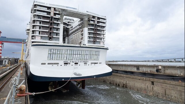 MSC World Europa first LNG French built cruise ship with fuel cells