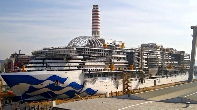 cruise ship floated