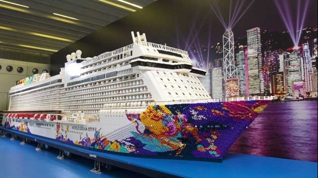 lego ship sinking in real water