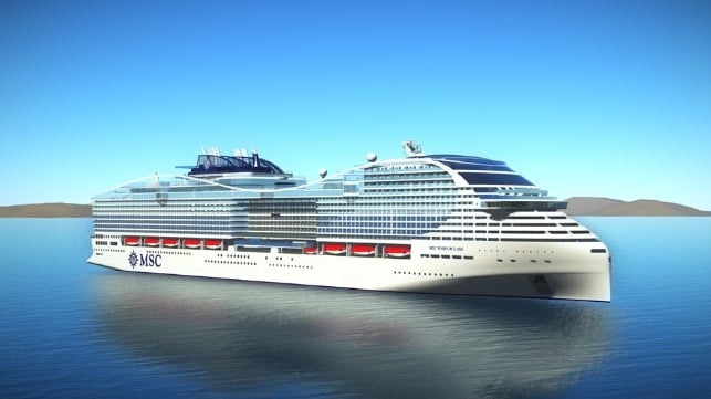 MSC Cruises celebrated the beginning of assembly of its large new cruise ship