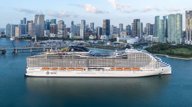 MSC World America arriving Miami