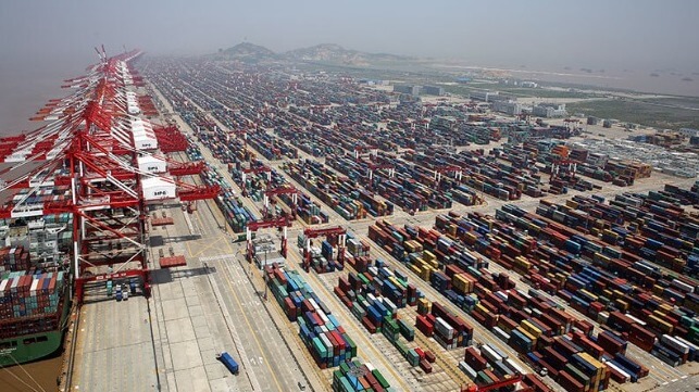 The sprawling port of Shanghai Yangshan (file image)