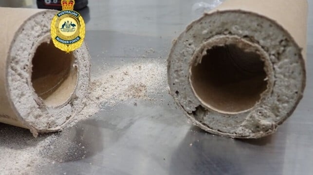 Rolls of crystal meth were discovered in a shipment of "spring rolls" (AFP)