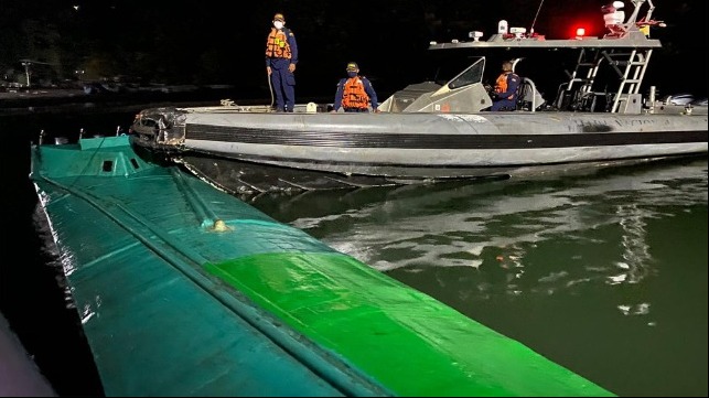 semi-submersible carrying 2 tons of cocaine valued at $67 million