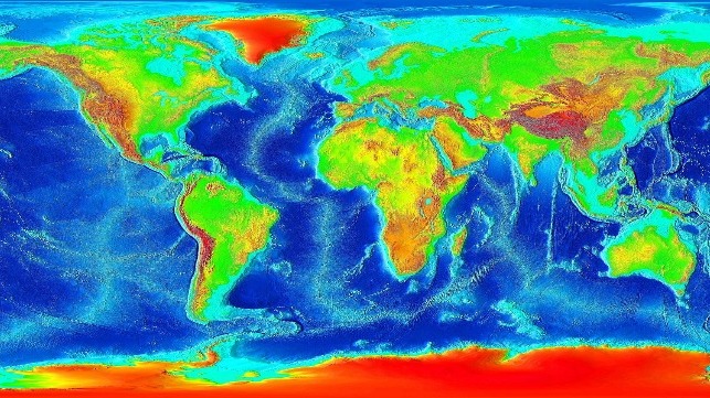 seabed elevation map