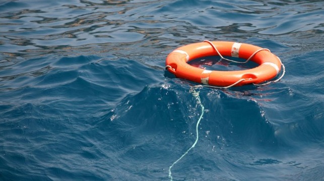 captain rescued after falling overboard