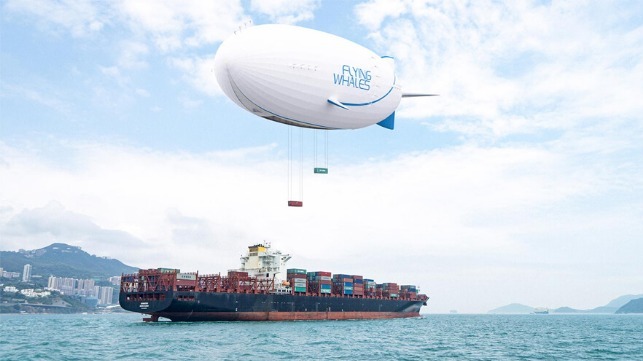 airship offloading containership