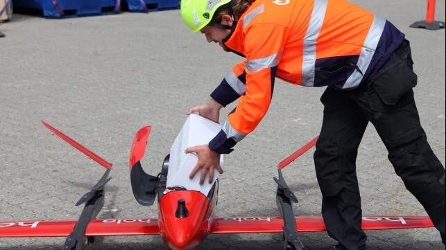 drones transport parts to offshore wind farms