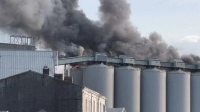 grain silo fire