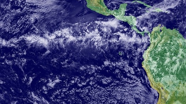 This NASA satellite image shows the Inter-Tropical Convergence Zone, known to sailors around the world as the doldrums.