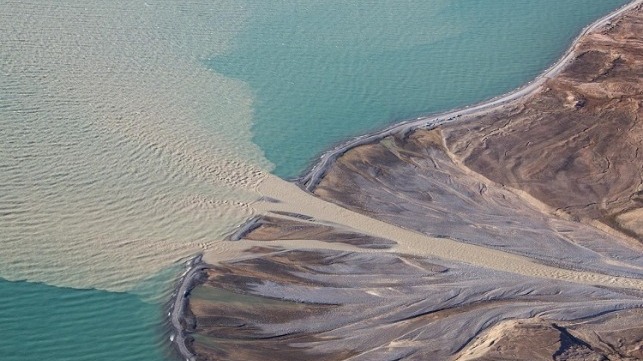 Eight percent of annual sediment contribution delivered to the global oceans comes from the Greenland Ice Sheet. Photo: Nicolaj Krog Larsen