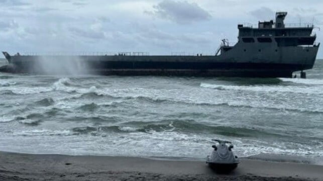 Tanker ashore in Philippines