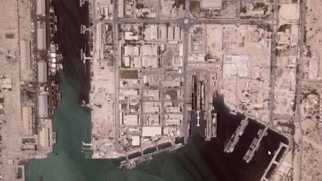 The Bandar Abbas Naval Harbor early on July 28 (Sentinel-2)