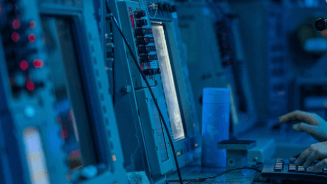 Consoles in the Combat Information Center aboard the Aegis destroyer USS Higgins, Pedicini's last post (USN file image)