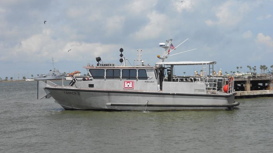 Port Of Houston Tackles Shoaling From Hurricane Harvey - the usace survey vessel tanner ii sets out to conduct a sonar bottom scan of the houston ship channel after hurricane harvey usace galveston
