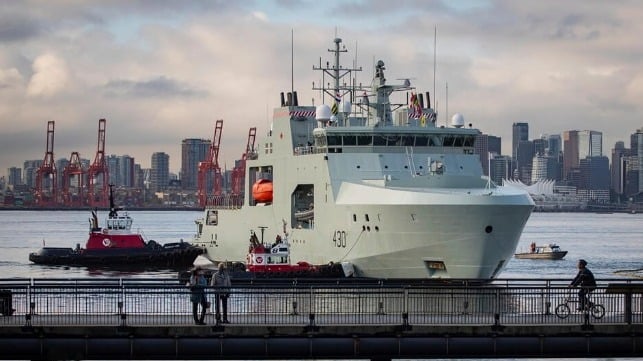 HMCS Harry DeWolf, the first RCN AOPS vessel (Image courtesy Darryl Dyck/The Canadian Press via AP)