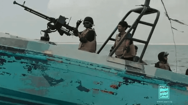 Houthi servicemembers on patrol (Houthi Military Media file image)