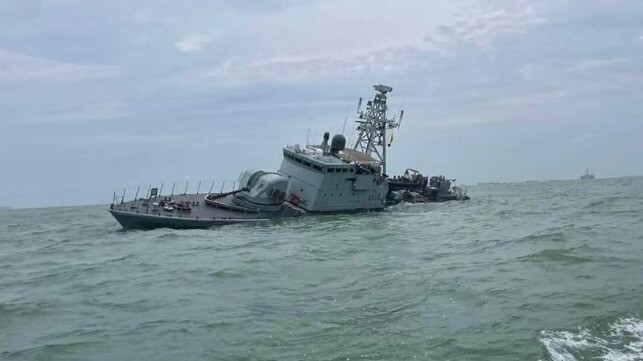 Malaysian patrol boat sinking