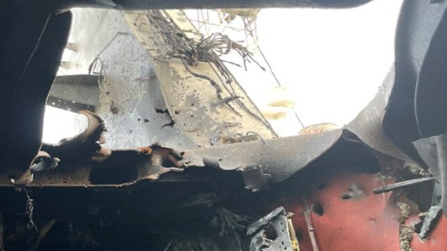 The drone attack on the tanker Mercer Street penetrated the superstructure and killed two crewmembers (UKMTO)