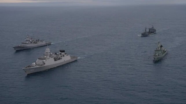 NATO sailing in Barents Sea