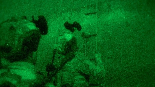 U.S. Navy SEALs conduct a nighttime boarding drill (USN file image)