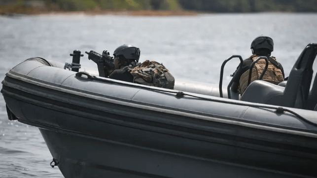 Nigerian Navy boarding team during an exercise, 2023 (USN file image)