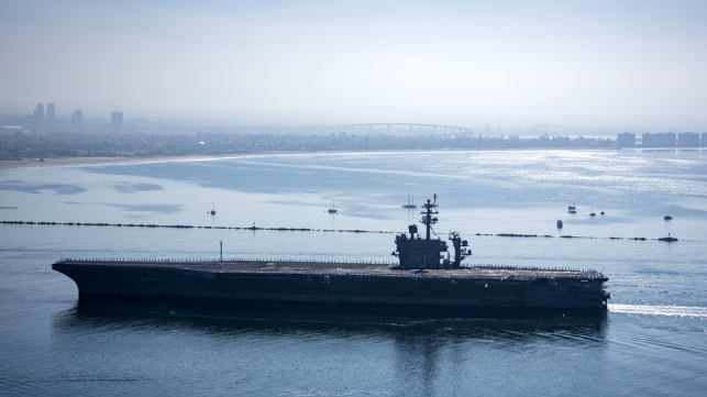 aircraft carrier Theodore Roosevelt returned home at the end of her deployment that included the outbreak of COVID-19