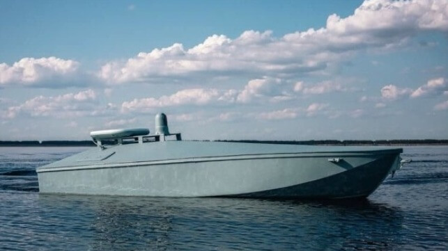 A recent model of Ukrainian suicide drone boat (SBU file image)