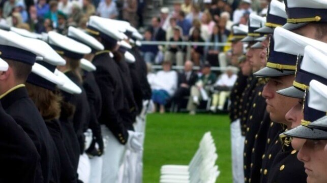 USCGA cadets marching